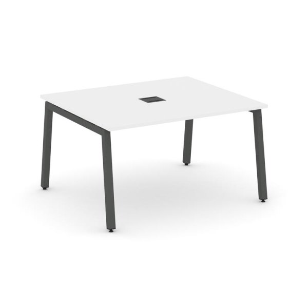 Стол переговорный SN-5A.SPRG-033 (1380х1180х750) (Белый/Металл Антрацит)