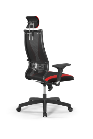 Кресло для руководителя Метта Sit 10 B2-170D - T+UMF(SY271)+Extra /Kb38/Wh09/D02P/H3mL-Pf-2D(M09.B02 (Красный | Черный)