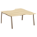 Рабочая станция криволинейная Metal System Style БА.РАС-СА-2.1 1600x1835x750 (Дуб Наварра/Серый металл)