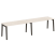 Рабочая станция на деревянных опорах Onix Wood OW.RS-2.4.7 3160x720x750 (Тиквуд Светлый/Дуб Темный)