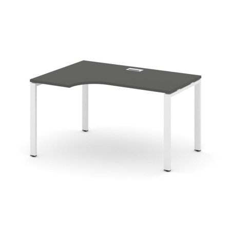 Стол рабочий эргономичный SN-6P.SPA-011(L) (1380х700/980х750) (Антрацит/Металл Белый)