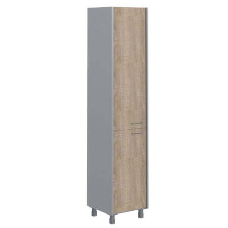 Шкаф колонка комбинированая Offix-new OHC 45.2 456x450x2147 (Дуб Сонома светлый/металлик)