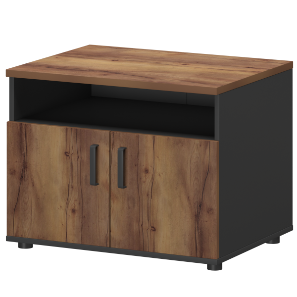 Тумба для оргтехники Смарт СМТ-2ДН Тип2 800x600x625 (Графит/Таксония)