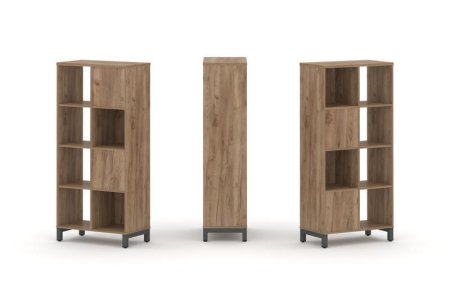 Набор стеллажа 2-х сторонний, 4 яруса SN.NSD-421 (754х400х1615) (Дуб Табак/Металл Антрацит)