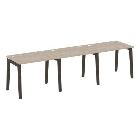 Рабочая станция на деревянных опорах Onix Wood OW.RS-3.1.7 2940x720x750 (Дуб Аттик/Дуб Темный)