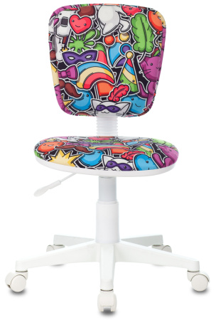 Кресло детское CH-W204NX мультиколор маскарад крестов. пластик пластик белый (Мультиколор)