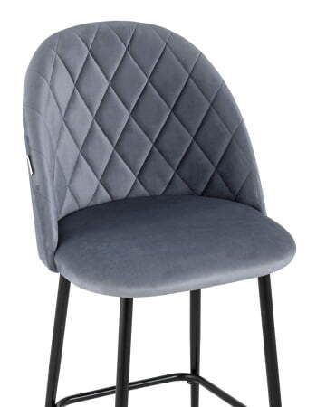 Стул полубарный Марсель велюр серый (Стул полубарный Марсель серый)