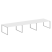 Переговорный стол 3 столешницы Metal System Style БО.ПРГ-3.4 4800x1235x750 (Дуб Наварра/Серый металл)