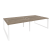 Рабочая станция на О-образном м/к Onix O.MO-D.RS-4.3.7 2760x1475x750 (Тиквуд Темный/Белый Металл)