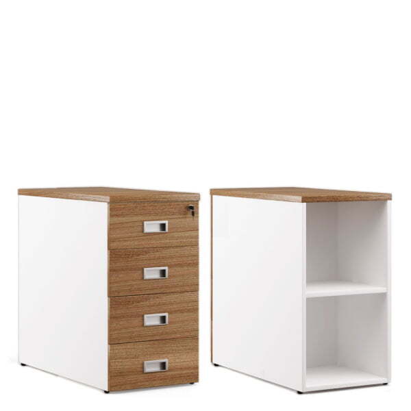 Тумба приставная 4 ящика Tess TES28431131 (Орех)