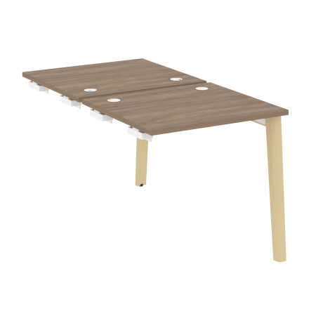 Стол-приставка двойной на деревянных опорах Onix Wood OW.D.SPR-0.7 780x1475x750 (Дуб Аризона/Дуб Светлый)