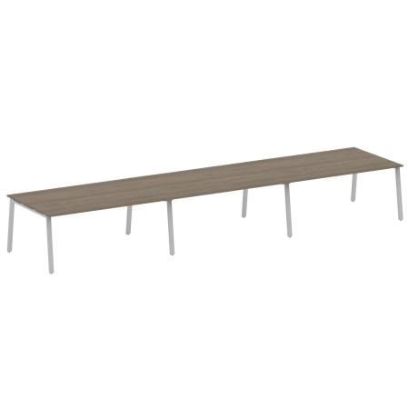 Стол для переговоров (3 столешницы) на А-образном м/к Metal System Style БА.ПРГ-3.5 5400x1235x750 (Вяз/Серый металл)