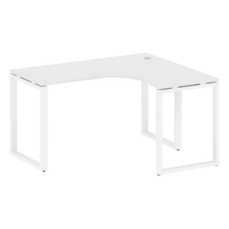 Стол криволинейный правый Metal System Style БО.СА-3 Пр 1400x1200x750 (Белый/Белый металл)