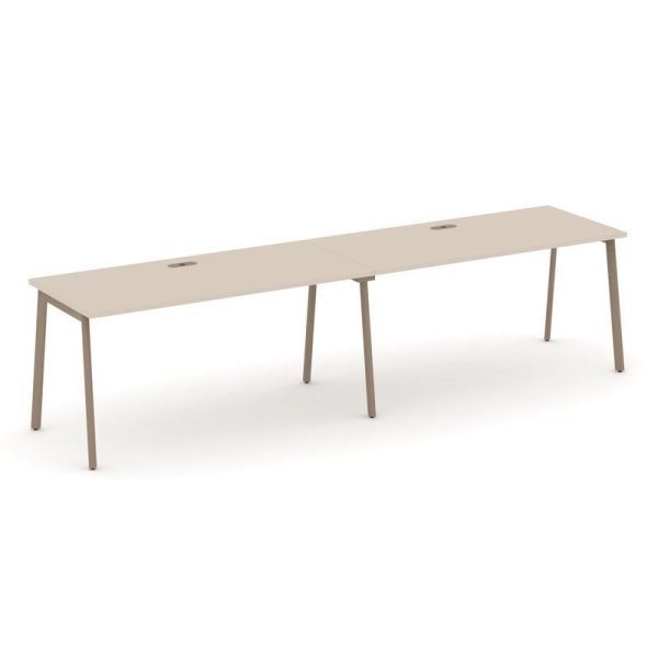 Рабочая станция 2 места ES.RS-2.4-LP (3160х730х750) (Капучино/Металл Латте)