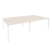Рабочая станция на П-образном м/к Onix O.MP-D.RS-4.3.8 2760x1635x750 (Тиквуд Темный/Белый Металл)