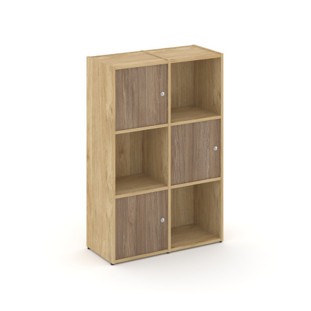 Стеллаж Locker Plus LK.K-002 798x350x1203 (Тиквуд Светлый | Дуб Аризона)