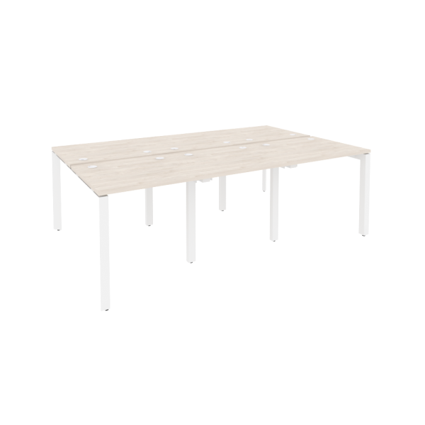 Рабочая станция на П-образном м/к Onix O.MP-D.RS-6.0.7 2340x1475x750 (Денвер Светлый/Белый Металл)