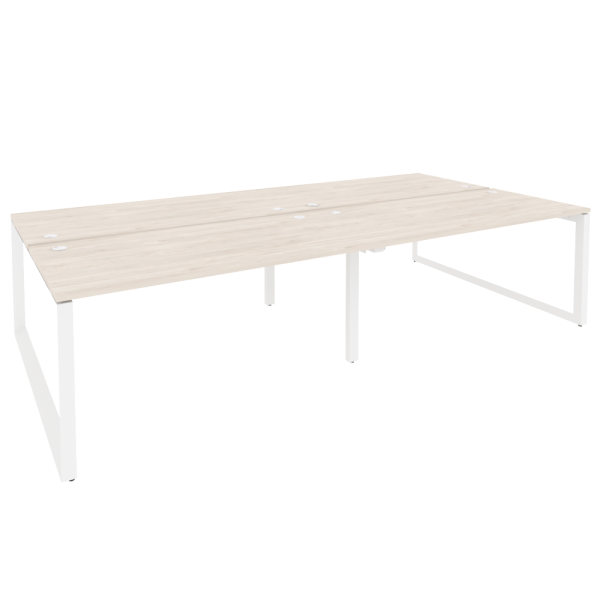 Рабочая станция на О-образном м/к Onix O.MO-D.RS-4.4.8 3160x1635x750 (Денвер Светлый/Белый Металл)