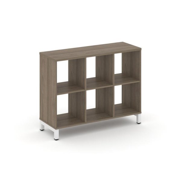 Каркас стеллажа 2 яруса SN.KS-230 (1121х400х881) (Вяз Благородный/Металл Белый)