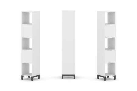 Набор стеллажа 1 сторонний, 5 ярусов SN.NS-511 (387х400х1982) (Белый/Металл Антрацит)