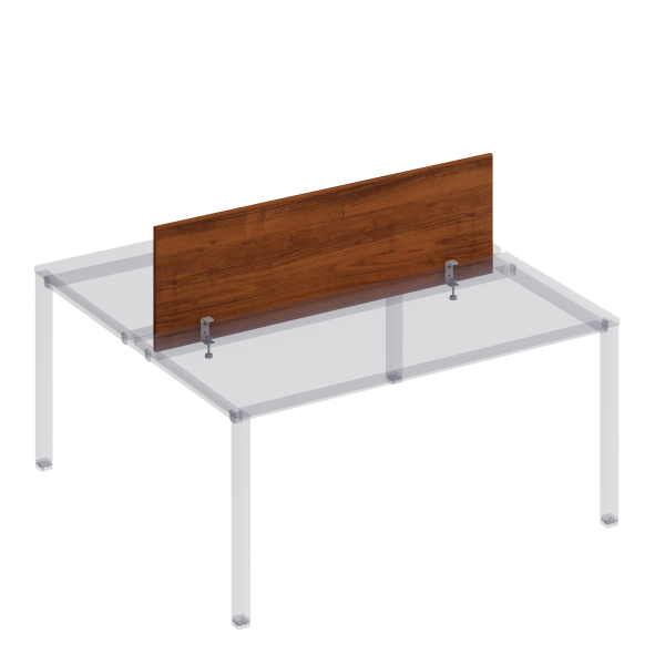 Экран настл. фронт. с кроншт. для рабочей станции 140 на мет. каркас КФ Комфорт КФ К.847 1250x450x18 (Французский орехСерый)