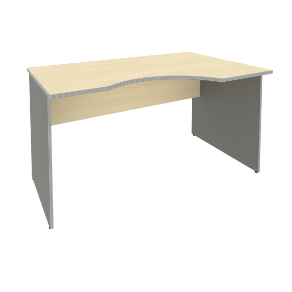 Стол криволинейный Riva А.СА-2 Пр 1400x900x750 (Клен-Металлик)