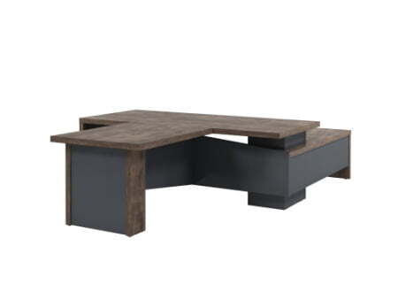 Стол руководителя Torston Т-822Л.0000 2200x3150x750 (Дуб Бунратти/Антрацит)