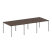 Переговорный стол 3 столешницы Metal System Style БП.ПРГ-3.1 3000x1235x750 (Дуб Наварра/Серый металл)