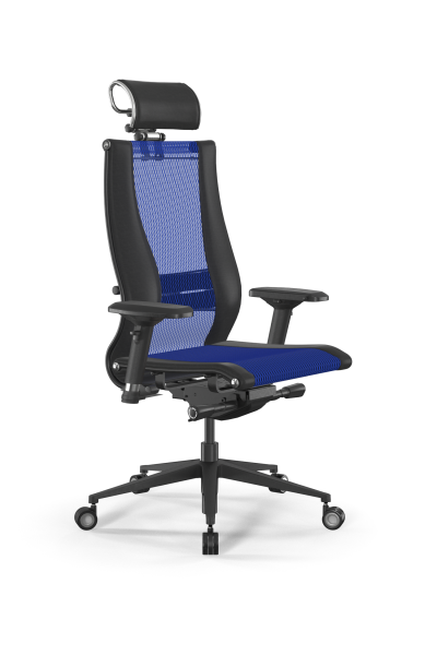 Кресло для руководителя Метта Samurai L2-16D - TS+Infinity /Kb09/Nb09/D04P/H2cL-3D(M26.B11.G24.W04) (Синий | Черный)