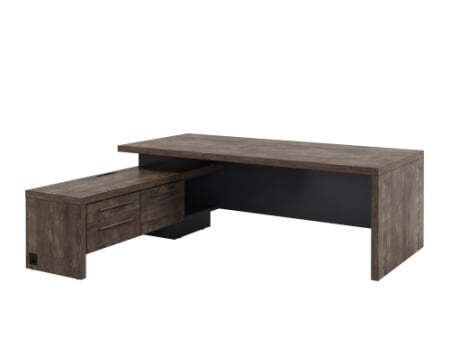 Стол руководителя с блоком розеток Torston Т-22Л.1000 2200x2000x750 (Дуб Бунратти/Антрацит)