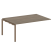 Проходной наборный элемент переговорного стола Metal System Style БП.ППРГ-5 1800x1235x750 (Дуб Наварра/Серый металл)