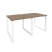 Рабочая станция на О-образном м/к Onix O.MO-RS-2.0.8 1560x800x750 (Тиквуд Темный/Белый Металл)