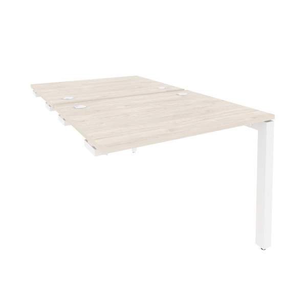 Стол-приставка двойной на П-образном м/к к опорным элем. Onix O.MP-D.SPR-1.8 980x1635x750 (Денвер Светлый/Белый Металл)