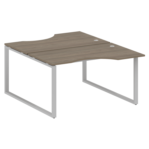 Рабочая станция криволинейная Metal System Style БО.РАС-СА-2.2 1400x1835x750 (Вяз/Серый металл)