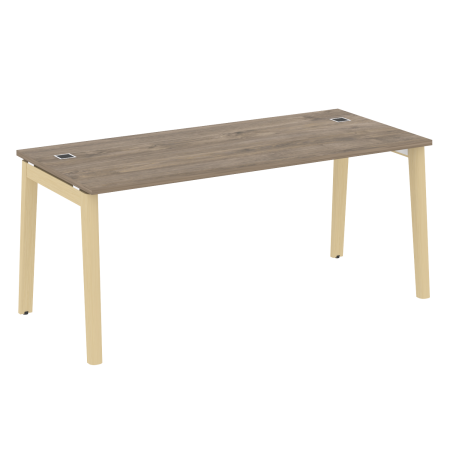 Стол руководителя на деревянных опорах Onix Wood Direct OW.SRR-5.8 1780x800x750 (Тиквуд Темный/Дуб Светлый)