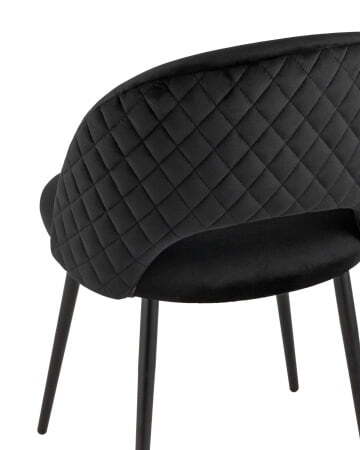 Стул Меган велюр с ромбами черный (Стул Меган черный)