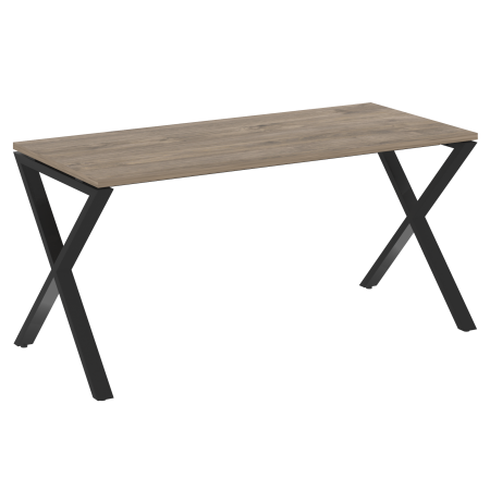 Стол рабочий VR.L-SRX-4.7 1580x720x750 (Тиквуд Темный/Черный металл)