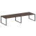 Переговорный стол 2 столешницы Metal System Style БО.ПРГ-2.5 3600x1235x750 (Дуб Наварра/Серый металл)