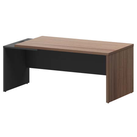 Стол руководителя левый Кортез KZ-18L 1800x900x750 (Темный шимо/Графит)