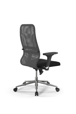 Кресло для руководителя Метта Sit 8 B2-8D - X1+UMF(X1) /Uh00/Wh00/D02P(M09.B23.G18.W01) (Светло-серый | Черный)