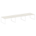 Переговорный стол 3 столешницы Metal System Style БО.ПРГ-3.4 4800x1235x750 (Дуб Наварра/Серый металл)