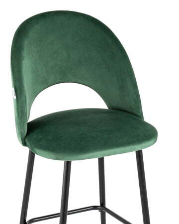 Стул барный Меган велюр зеленый (Стул барный Меган зеленый)