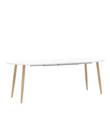 Стол обеденный Берген раскладной 160-190-220*90 белый (Стол обеденный Берген белый)