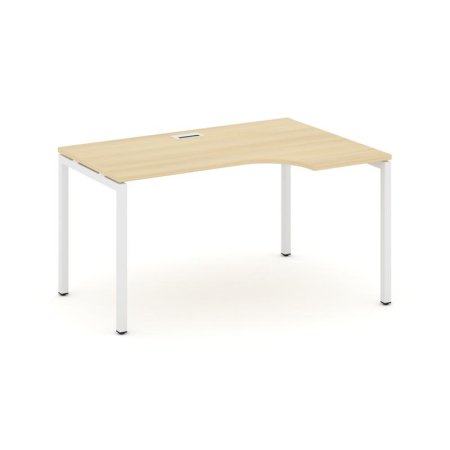 Стол рабочий эргономичный SN-4P.SPA-011(R) (1380х700/980х750) (Акация Лорка/Металл Белый)