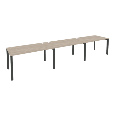 Рабочая станция на П-образном м/к Onix O.MP-RS-3.3.8 4140x800x750 (Дуб Аттик/Черный металл)