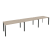 Рабочая станция на П-образном м/к Onix O.MP-RS-3.3.8 4140x800x750 (Тиквуд Темный/Белый Металл)