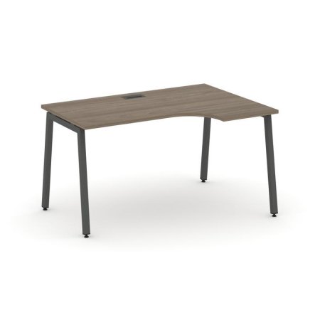 Стол рабочий эргономичный SN-4A.SPA-001(R) (1380х600/980х750) (Вяз Благородный/Металл Антрацит)