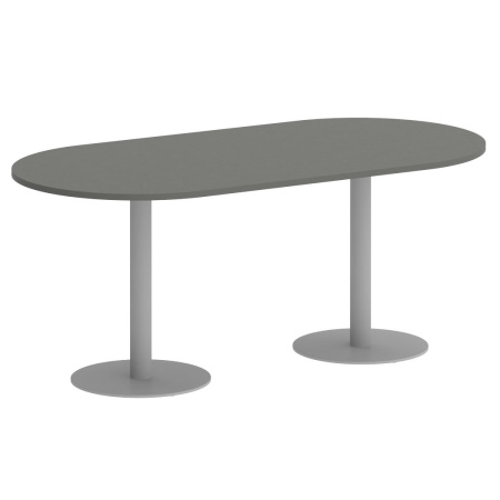 Стол овальный VR.SP-5-180.1 1800x900x750 (Металлик/Серый Металл)