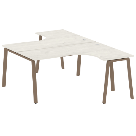Рабочая станция криволинейная Metal System Style БА.РАС-СА-2.4 1600x2435x750 (Дуб Наварра/Мокко металл)