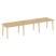 Стол переговорный на деревянных опорах Onix Wood OW.PRG-3.2 3540x980x750 (Тиквуд Светлый/Дуб Темный)